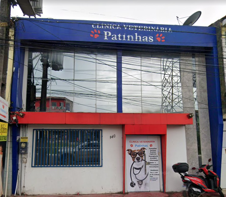 Fachada da Clínica Veterinária Patinhas em Belém